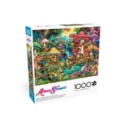 Buffalo Games 1000-Piece Aimee Stewart Merry Mushroom Village Picnic Adult Interlocking Jigsaw Puzzle