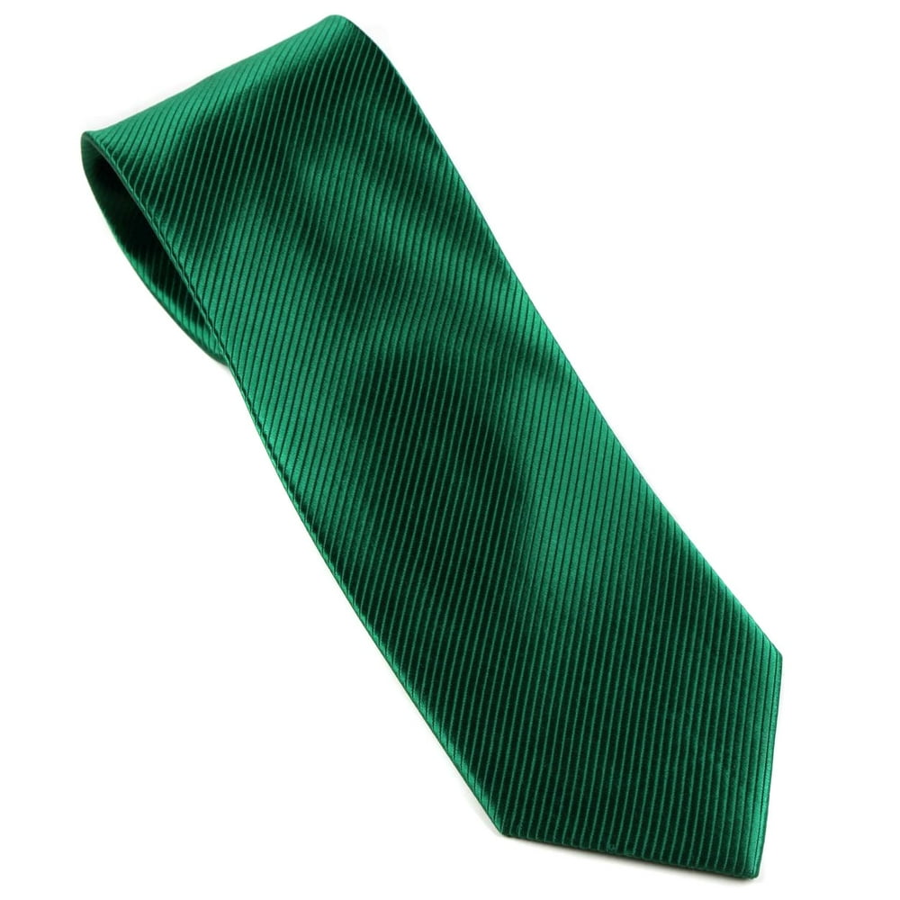 Buyyourties BuyYourTies Mens Solid Neck Tie Green