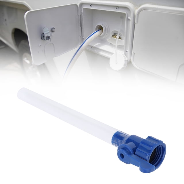 Rv RV Water Tank Filler with Shutoff Valve Fast Efficient Water Fill Adapter for RVs Garden Irrigation Car Washes Blue