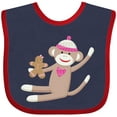 thumbnail image 3 of Inktastic Sock Monkey Gingerbread Boys or Girls Baby Bib, 3 of 4