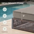 thumbnail image 5 of Giantfurnni Patio Wicker Chaise Lounges Set of 4, Outdoor Cushioned Reclining Lounger Chairs with Adjustable Backrest for Poolside Porch Deck, Gray, 5 of 9