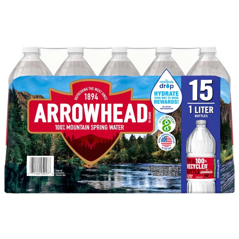 Arrowhead Mountain Spring Water, 1-Liter Bottles, 15 Pack photo 7