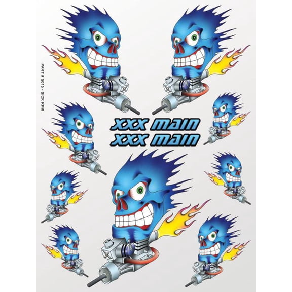 XXX Main Racing Sick RPM Sticker Sheet XXXS015