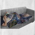 thumbnail image 5 of Austrian Soft Flannel Fleece Throw Blanket, Foggy Autumn Sunrise in Hallstatt Lake by Mountains Idyllic Village Destination, Cozy Plush for Indoor and Outdoor Use, 60" x 80", Multicolor, by Ambesonne, 5 of 5