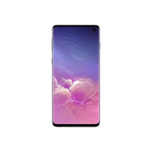 Samsung Galaxy S10 (Unlocked) - 4G smartphone - RAM 8 GB / Internal Memory 128 GB - microSD slot - OLED display - 6.1" - 3040 x 1440 pixels - 3x rear cameras 12 MP, 12 MP, 16 MP - front camera 10 MP certified refurbished - prism black