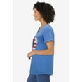 thumbnail image 3 of Woman Within Plus Size Cuffed Americana Print Tee, 3 of 5
