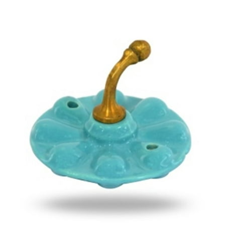 

Set of 2 Port Dougla Ceramic Hook Light Blue for Kitchen Bathroom Room Organizer