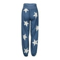 thumbnail image 6 of Bibifish Women's Pants Loose Star Print Plazzo Pants Plus Size Lantern Style Long Pants Casual Soft Daily Loungewear Comfortable Fashion Wear Trousers, 6 of 7