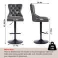 thumbnail image 4 of MIKIBAMA Modern Bar Stools PU Swivel Barstools Adjusatble Seat Height from 26-33 Inch, Set of 2, 4 of 6
