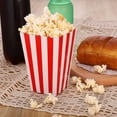 thumbnail image 3 of 50pcs Popcorn Boxes Red And White Striped, Small Paper Candy Containers, Retro Popcorn Bags For Party, Birthday, Movie Night, 3 of 5
