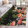 thumbnail image 2 of Kitchen Mats for Floor 3x5 Ft, Mushroom Non Slip Area Rugs for Kitchen Bedroom Entryway, Fox Botanical Leaf Green Black Butterfly Washable Carpet Runner Rug Floor Mats for Bedroom Home Decor, 2 of 9