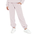 thumbnail image 2 of KAUOD Boys Girls Plush Joggers Pants Straight Soft Fuzzy Elastic Waist Sweatpants Kids Toddler Fleece Warm Plain Trousers, 2 of 4