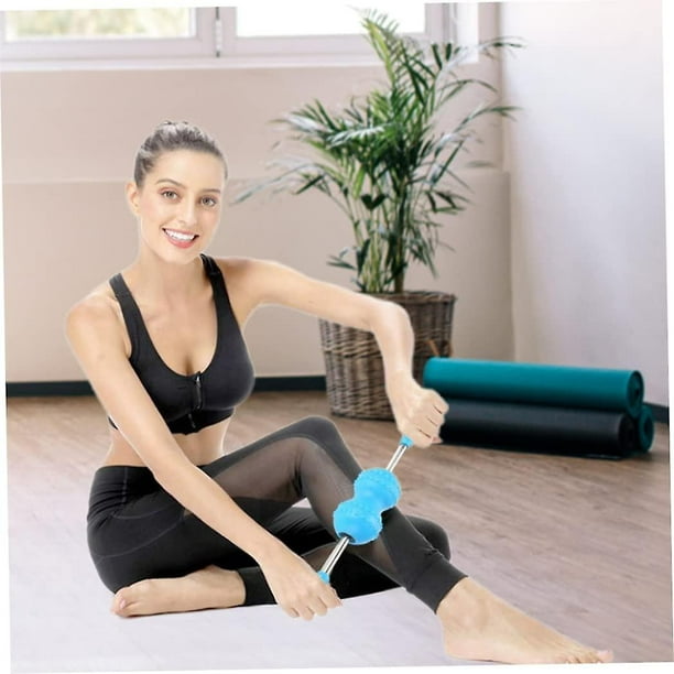 Rodillo muscular para masaje de celulitis y fascia rodillo reductor de dolor para espalda y piernas rodillo de masaje 1 unidad azul YONGSHENG