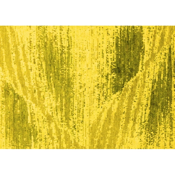 Ahgly Company Indoor Rectangle Abstract Yellow Modern Area Rugs, 8' x 10'