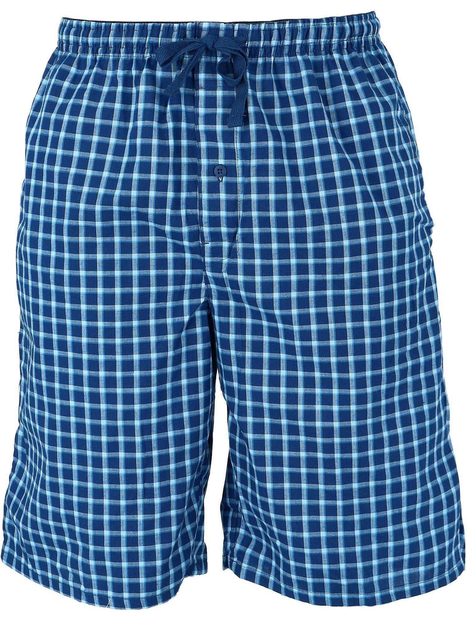 Hanes Cotton Madras Drawstring Sleep Pajama Shorts (Men)