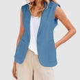 thumbnail image 2 of Veste Sans Manches à Col en V pour Femmes, Tenue Décontractée Polyvalente pour Toutes les Saisons, 2 of 4
