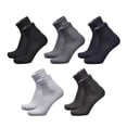 thumbnail image 2 of 5Pairs Men Bamboo Fiber Cozy Sweat Odor Resistant Middle Tube Crew Ankle Socks, 2 of 8