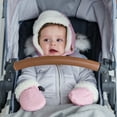 thumbnail image 4 of Juddlies - Winter Hats - Herringbone Pink - 0-6M, 4 of 5