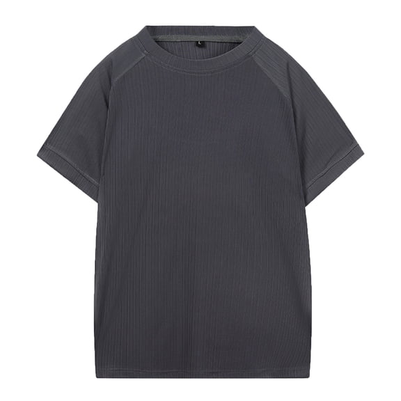 ibiyuan Mens White T Shirts Round Neck Short Sleeves Streetwear Casual Mens White Tee Shirts Summer Solid Color Tee Tops Tops