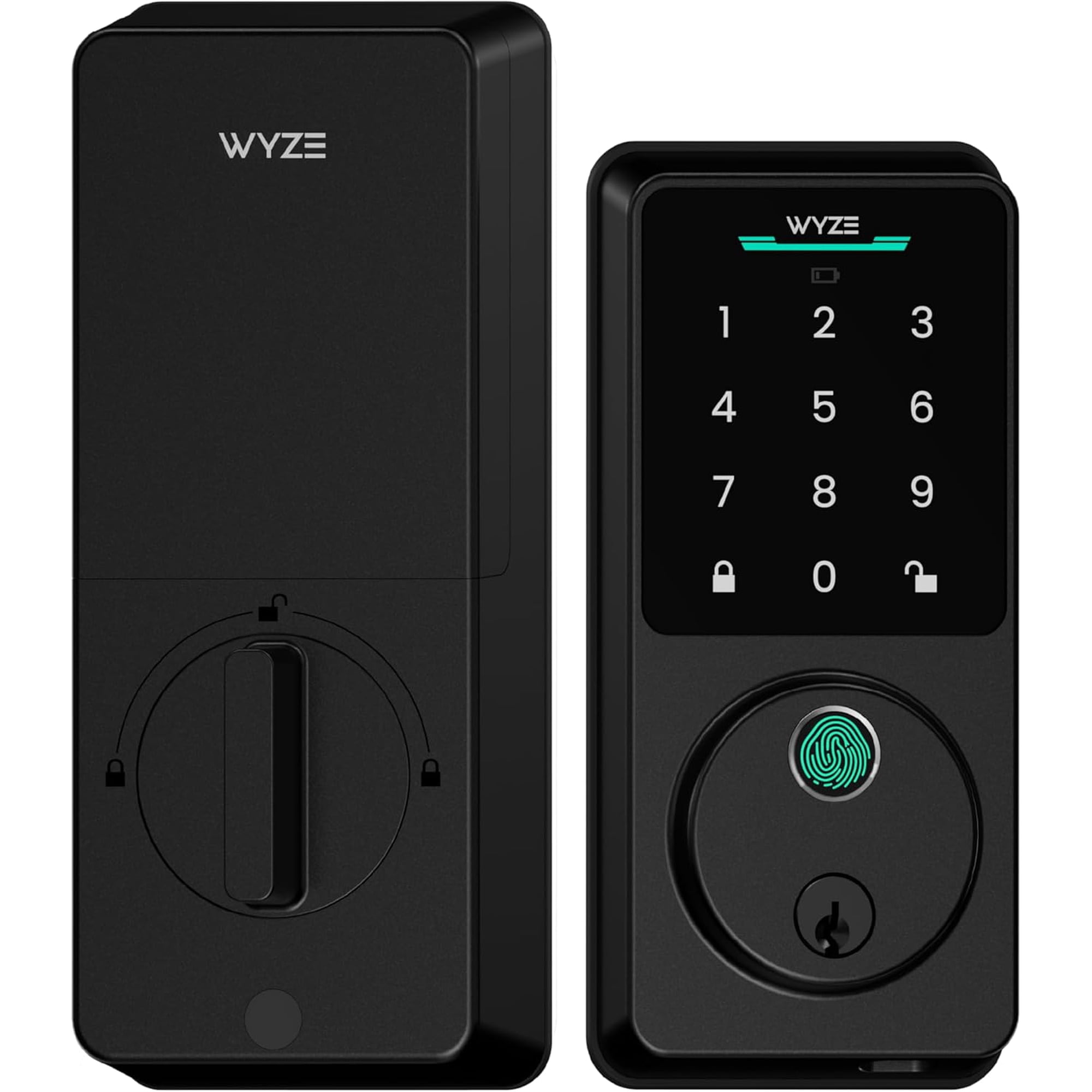 Wyze Lock Bolt v2, Smart Wi-Fi Deadbolt with Fingerprint Scanner, Keyless Entry, Keypad with 50 Passcodes, Built-in Wi-Fi 6, Auto-Lock, 8-Month Battery