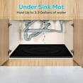 thumbnail image 5 of Secret Scope Under Sink Mat for Kitchen, Silicone Waterproof Liner, Flexible Organizer Tray with Drain Hole, 3.3 Gallons Capacity, Easy to Clean (Black, 34x22), 5 of 7