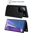 thumbnail image 2 of Galaxy Note 20 Wallet Case with RFID Blocking Card Holder,Premium PU Leather Double Magnetic Buttons Stand Flip Wrist Lanyard Strap Back Cover for Samsung Galaxy Note 20 5G 6.7 Inch,Black, 2 of 14