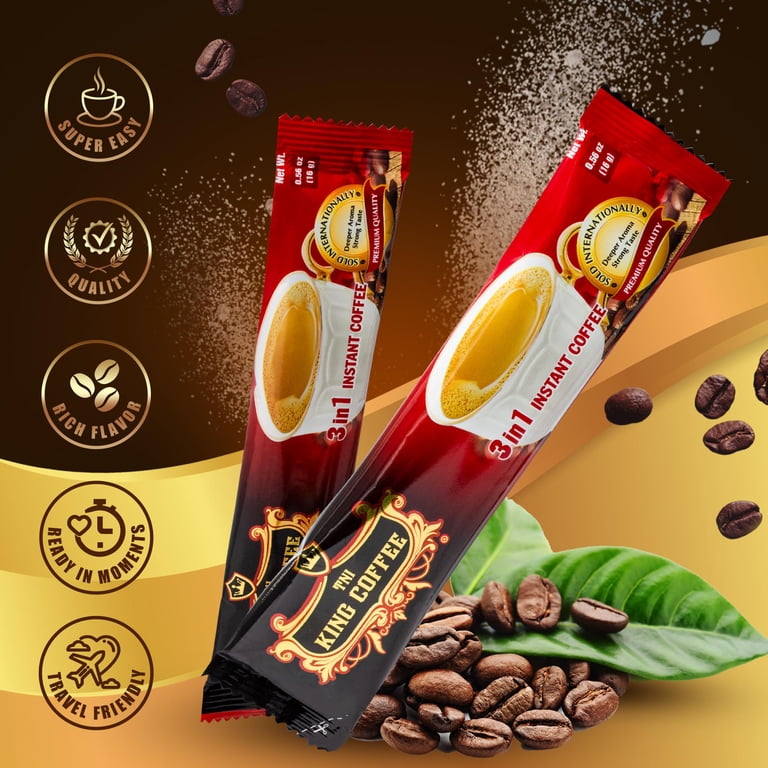 TNI King Coffee 3 in 1 Instant Vietnamese Coffee, 100 Pack