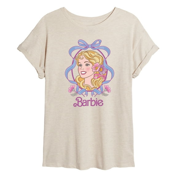 Barbie - Coquette Floral Bow - Women's Oversized Graphic T-Shirt