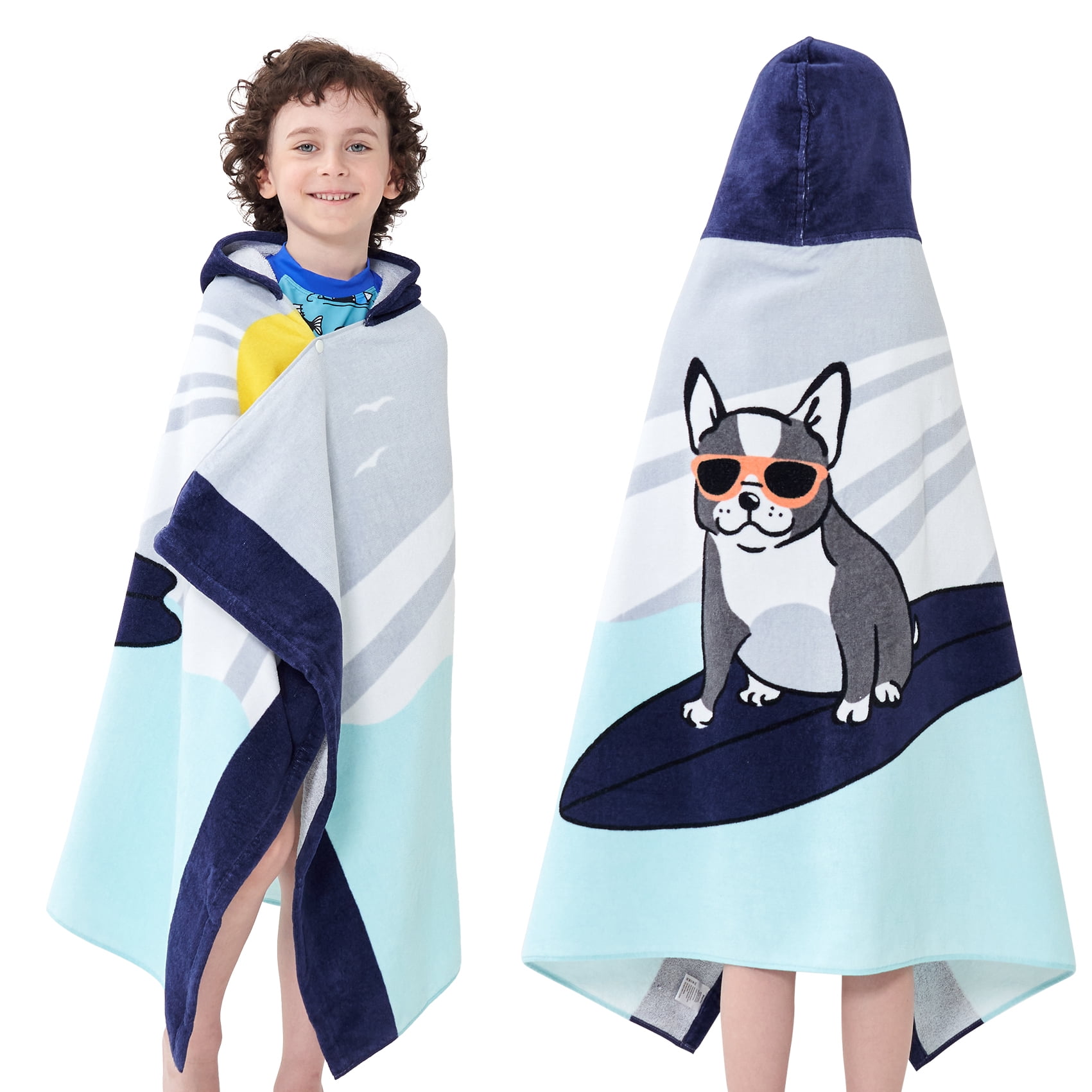 Bavilk Kids Hooded Bath Beach Towel Girls