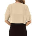 thumbnail image 5 of DYMADE Womens Summer Chiffon Butterfly Short Sleeve Cascading Ruffle Cropped Cardigan, 5 of 5