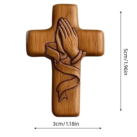 2026 New! Hand-Carved Classic Pocket Prayer Cross Gift Ensemble,Hand-Carved Wooden Crosses,A Cherished Symbol of Peace, Handmade Portable Catholic Altar for Daily,Christian Religious Keepsake