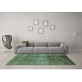 thumbnail image 3 of Ahgly Company Indoor Rectangle Solid Turquoise Blue Modern Area Rugs, 4' x 6', 3 of 4