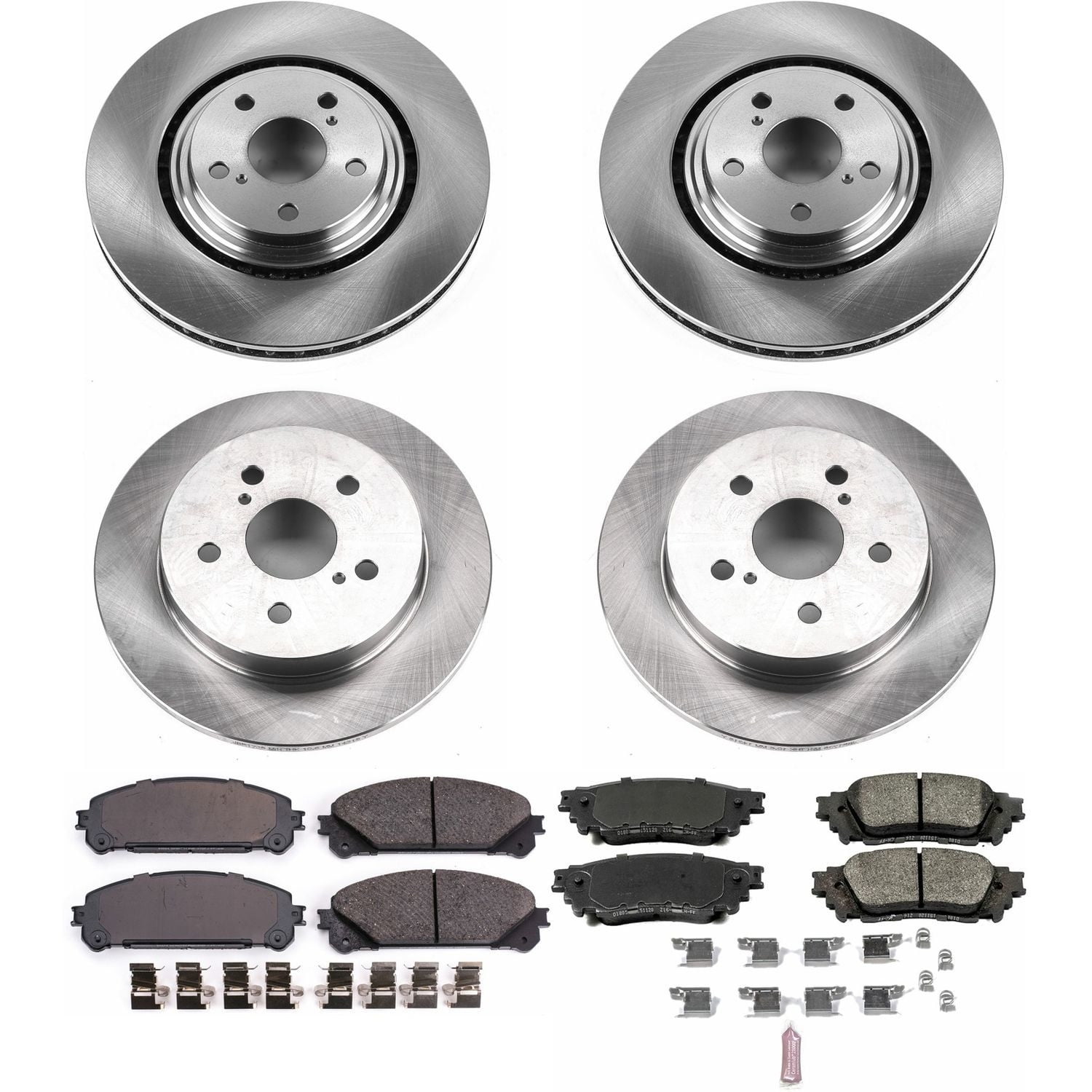 PowerStop Front and Rear Stock Replacement Brake Pad and Rotor Kit Fits: LEXUS Select Models KOE7605