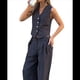 thumbnail image 3 of Conjuntos de 2 Piezas para Mujer: Chaleco de , Conjuntos Casuales Elegantes, Pantalones de Pierna , Trajes Negro L, 3 of 7