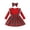 Red, variant on TTUHYWXI Baby Girl Clothes Ruffles Plaid Long Sleeve Dress with Bow Headband Fall Winter Outfit (Red,6-9M)