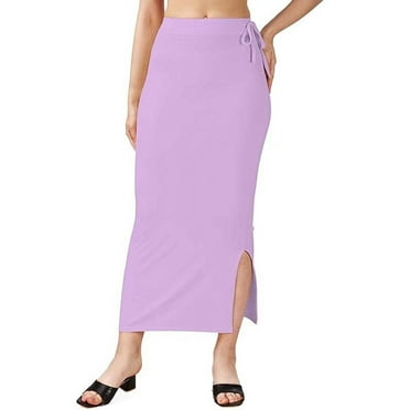 Stylesindia Stretchable Saree Shapewear Petticoat for Women, Cotton Blended,Petticoat,Skirts for Women,Shape Wear Dress (LAVENDER, 2XL)