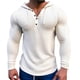 thumbnail image 1 of Sudadera con capucha ligera de punto waffle para hombre: absorbe la humedad, abrigada, corte deportivo; camiseta deportiva de manga larga para entrenamiento., 1 of 3