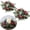 Red-2pcs, variant on TETOU 2Pcs Halloween Candle Rings Wreath for Pillar Candle Holder, Maple Leaf Black Rose Small Wreaths for Fall Thanksgiving Home Table Centerpieces, Cabinet Decorations - Black