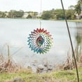 thumbnail image 5 of Kinetic 3D Metal Garden Wind Spinner (Rainbow Star), 5 of 7
