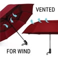 thumbnail image 5 of Paraguas Prostorm, a prueba de viento, cúpula profunda, doble ventilación, color rojo, 5 of 5