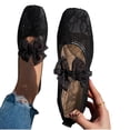 thumbnail image 4 of Bkhluea Women Lace Bow Mary Jane Flats Slip On Comfortable Footwear For Office Work Party Daily Casual Use, 4 of 7