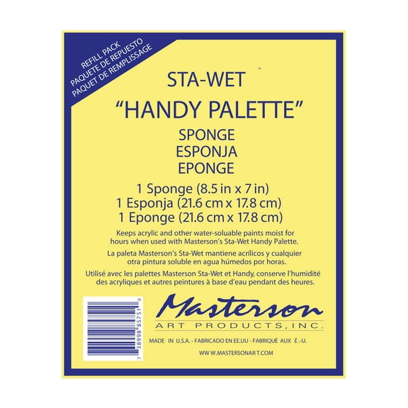 Masterson Sta-Wet Handy Palette Sponge Refill, Single / 1  Pack
