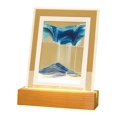 thumbnail image 1 of Imagen de arte Baoblaze Paisaje de luz nocturna marco de vidrio azul, 1 of 6