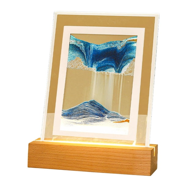 Imagen de arena en movimiento con luz, paisaje, movimiento, USB, pantalla artística para Azul