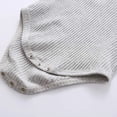thumbnail image 3 of Laklulu - Mono de manga larga de algodón de punto acanalado para recién nacidos, pantalones largos, conjuntos de color liso (gris), 100 cm, 3 of 5