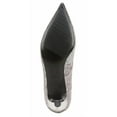 thumbnail image 5 of Naturalizer Women's Natalia Kitten Heel Pointed Toe Pump Silver Snake Print Leather 8W, 5 of 5
