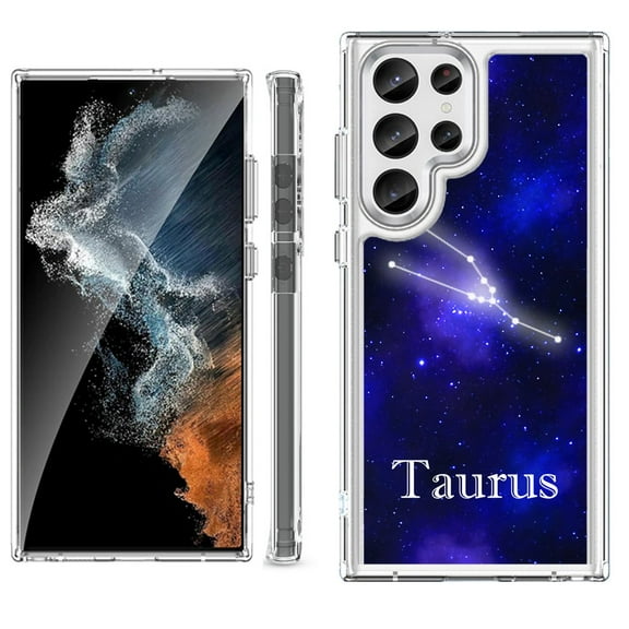 Shockproof Bumper Phone Case for Samsung Galaxy S23 Ultra 5G, by OneToughShield ® - Taurus