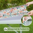 thumbnail image 6 of Pioneer Flower Floral Print Pattern Square Fitted Tablecloth with Elastic Edge,Square Table Cover,Washable Elastic Table Cover for Home Kitchen Party Decor 36"x36", 6 of 6