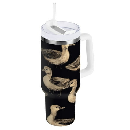 

30 Oz Car Handle Water Cup 9.9x3.5 Inch Stainless Steel Water Cup With Handle Water Cup Car Water Cup Travel Coffee Cup Cartoon Duck2