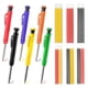 thumbnail image 1 of 3 Colors Solid Carpenter Pencil Set Woodworking Tools Mechanical Pencil Refill Construction Job Tools Carpentry Marking ScriberSet-D He Qiyong unisex, 1 of 1